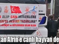 Kars'tan Afrin’e canlı hayvan desteği