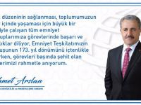 UDH Bakanı Ahmet Arslan’ın Polis Haftası mesajı