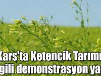 Kars'ta Ketencik Tarımı ile ilgili demonstrasyon yapıldı