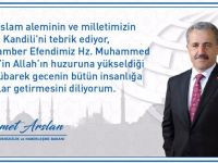 UDH Bakanı Ahmet Arslan'ın Miraç Kandili Mesajı