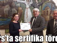 Kars'ta sertifika töreni!