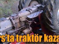Kars’ta traktör kazası!