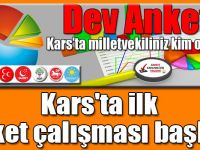Kars'ta ilk anket çalışması başladı