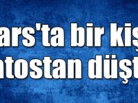 Kars'ta bir kişi patostan düştü!