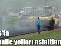 Kars'ta mahalle yolları asfaltlanıyor