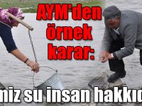 AYM'den örnek karar: Temiz su insan hakkıdır!