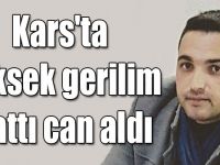 Kars'ta yüksek gerilim hattından düşen genç işçi yaşamını kaybetti