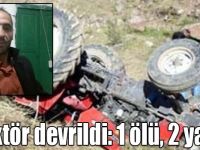 Ardahan - Kars karayolunda traktör devrildi: 1 ölü, 2 yaralı