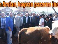 Bakan Arslan, hayvan pazarını inceledi