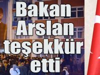 Ulaştırma, Denizcilik ve Haberleşme Bakanı AK Parti Kars Milletvekili Ahmet Arslan'ın teşekkür mesajı
