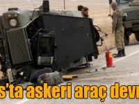 Kars’ta askeri araç devrildi