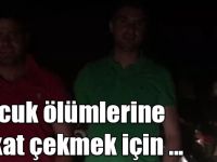 Çocuk ölümlerine dikkat çekmek için ayılara 1 metre yaklaştılar