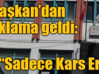 Kızılay Kars Şube Başkanı Necati Dallı'dan açıklama geldi: Sadece Kars Erzurum’a bağlanmıyor