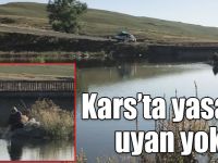 Yasağa aldırış etmeyen balıkçılar Kars Barajı’nda balık avlıyor
