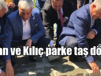 Arslan ve Kılıç parke taş döşedi