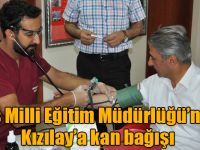 Kars Milli Eğitim Müdürlüğü’nden Kızılay’a kan bağışı