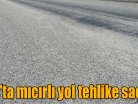 Kars'ta mıcırlı yol tehlike saçıyor