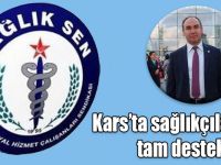Kars’ta sağlıkçılardan açıklanan ekonomik politikaya tam destek
