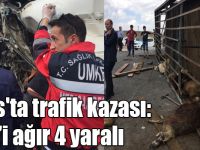 Kars'ta trafik kazası: 1’i ağır 4 yaralı
