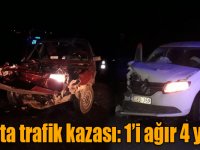 Kars'ta trafik kazası: 1’i ağır 4 yaralı