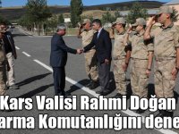 Kars Valisi Rahmi Doğan Jandarma Komutanlığını denetledi