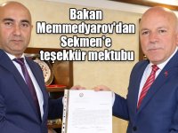 Bakan Memmedyarov'dan Sekmen'e teşekkür mektubu