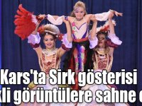 Kars'ta Sirk gösterisi renkli görüntülere sahne oldu