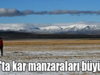 Kars'ta kar manzaraları büyüledi