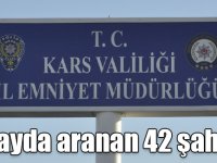 Kars'ta bir ayda aranan 42 şahıs yakalandı