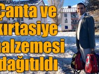 Kars’ta Afganlı çocuklara çanta ve kırtasiye malzemesi dağıtıldı