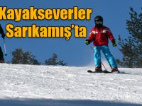 Sarıkamış'ta kristal kar üzerinde kayak keyfi