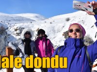 Susuz Şelalesi dondu
