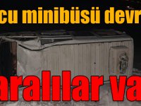 Kars'ta yolcu minibüsü devrildi: 7 yaralı
