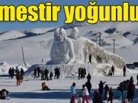 Cıbıltepe Kayak Merkezi'nde sömestir yoğunluğu
