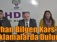 Ayhan Bilgen Kars’ta açıklamalarda bulundu