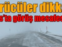 Sürücüler dikkat! Kars’ta görüş mesafesi 30 metreye kadar düştü