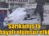 Sarıkamış’ta kar hayatı olumsuz etkiledi