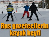 Rus gazetecilerin Sarıkamış kayak ve atlı kızak keyfi