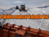 Tipiden kapanan Kağızman-Ağrı Karayolu'nda mahsur kalanlar kurtarıldı