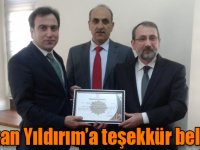 Başkan Yıldırım’a teşekkür belgesi!