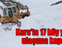 Kars'ta 17 köy yolu ulaşıma kapalı