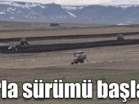 Kars’ta çiftçilerin tarla sürümü başladı