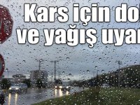 Kars için dolu ve yağış uyarısı