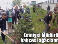Emniyet Müdürlüğü bahçesi ağaçlandırıldı