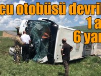 Yolcu otobüsü devrildi: 1 ağır 6 yaralı