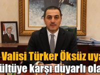 Kars Valisi Türker Öksüz uyardı; Gürültüye karşı duyarlı olalım