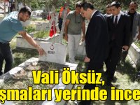 Kars Valisi Türker Öksüz, çalışmaları yerinde inceledi