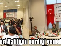Şehit ve Gazi aileleri Valiliğin verdiği yemekte bir araya geldi