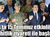 Kars’ta 15 Temmuz etkinlikleri şehitlik ziyareti ile başladı