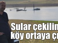 Kars Baraj Gölü’nde sular çekilince cami ve okul ortaya çıktı